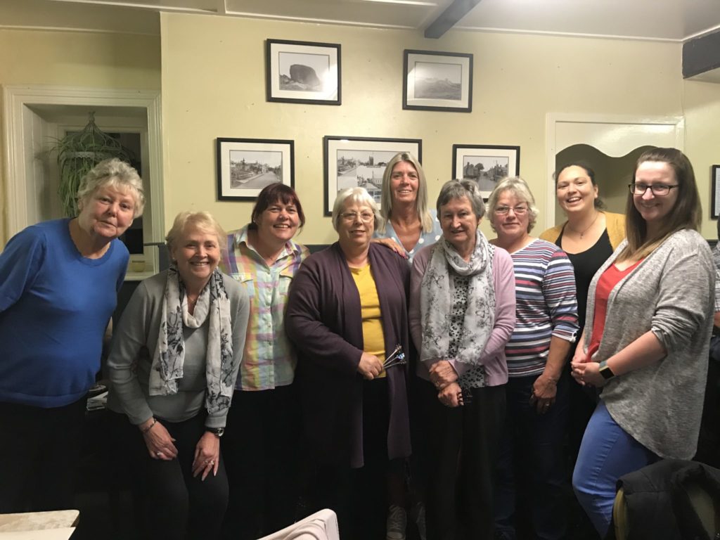 Ladies darts team at The Star Inn, Harbottle, Northumberland