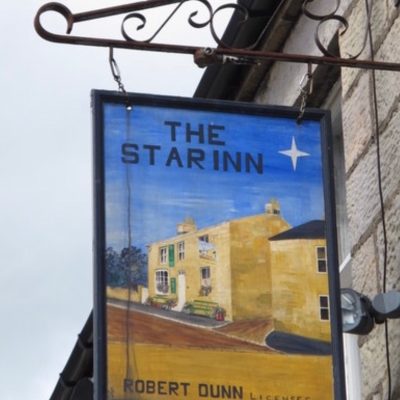 The Star Inn - historic hanging sign Dog friendly country pub in Northumberland - Harbottle - Harbottle Village - Northumberland National Park