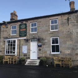 Front windows - after (bay window is awaiting planning permission) Dog friendly country pub and shop in Northumberland - Harbottle - Harbottle Village - Northumberland National Park