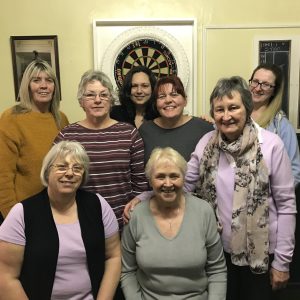 Ladies darts team at The Star Inn, Harbottle, Northumberland