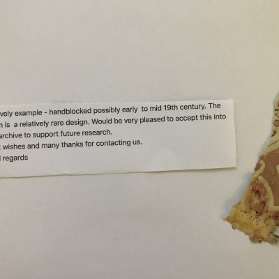 Old wallpaper at The Star Inn, Harbottle