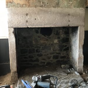 Inglenook fireplace at The Star Inn in Harbottle