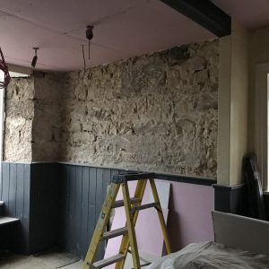The bar at The Star in Harbottle