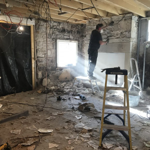 Bar refurb at The Star Inn in Harbottle near Rothbury in Northumberland