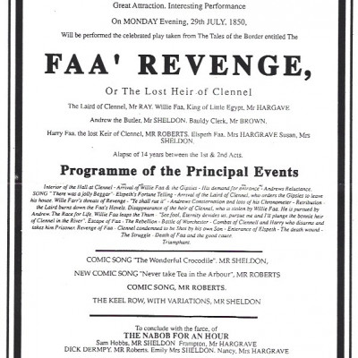 Theatre at The Star Inn Harbottle Northumberland